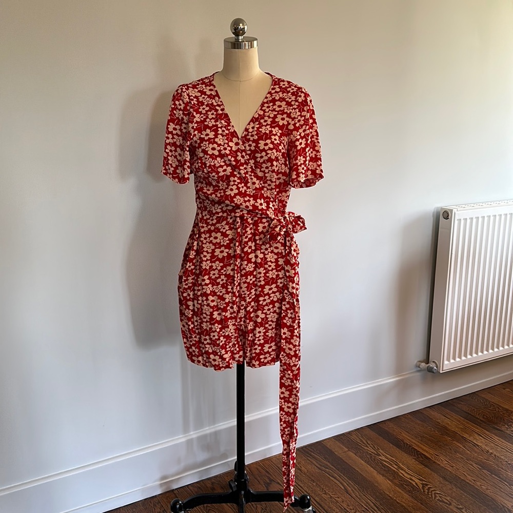 Madewell floral shorts romper